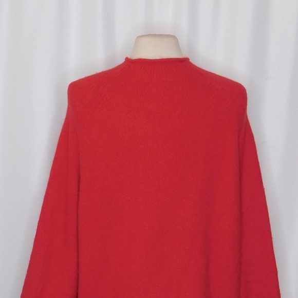 J. CREW Rollneck Sweater Supersoft Yarn Classic Cardinal Red Wool Alpaca X-Large - Picture 10 of 15